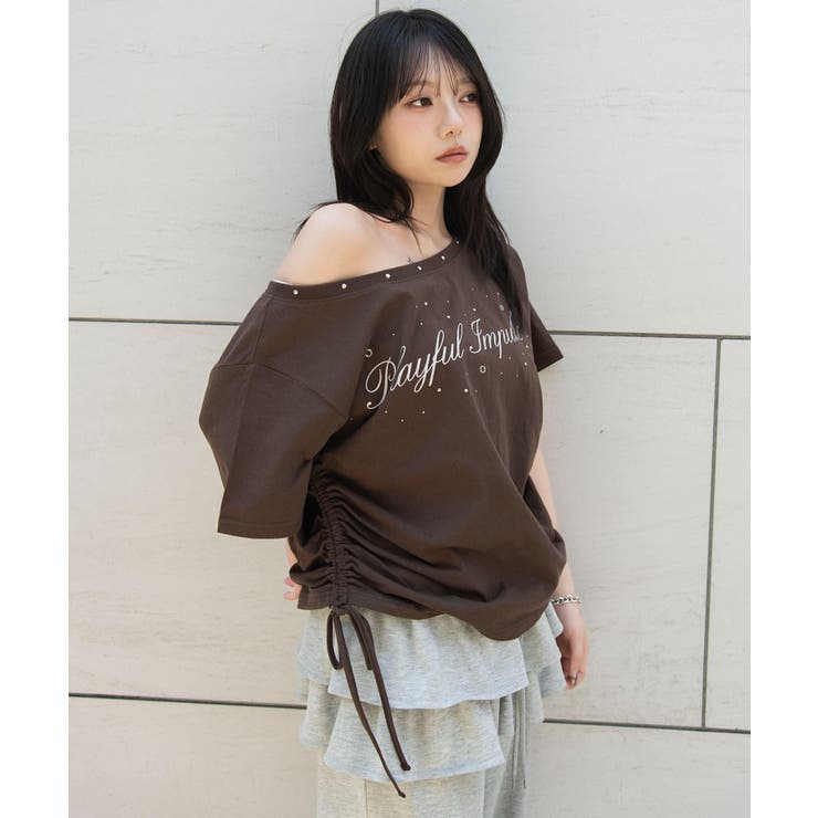 サイドドロストオフショルグラフィックT | WEGO【WOMEN】 | 詳細画像13 