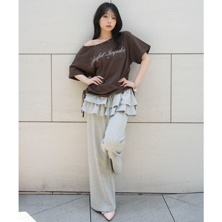 サイドドロストオフショルグラフィックT | WEGO【WOMEN】 | 詳細画像14 