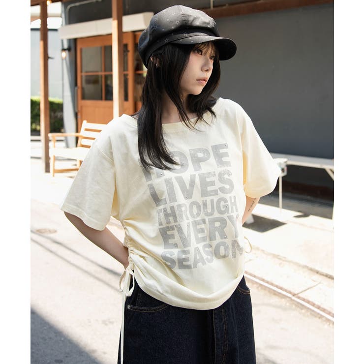 サイドドロストオフショルグラフィックT | WEGO【WOMEN】 | 詳細画像18 