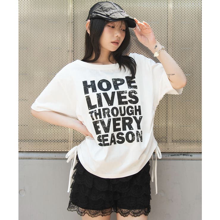 サイドドロストオフショルグラフィックT | WEGO【WOMEN】 | 詳細画像24 