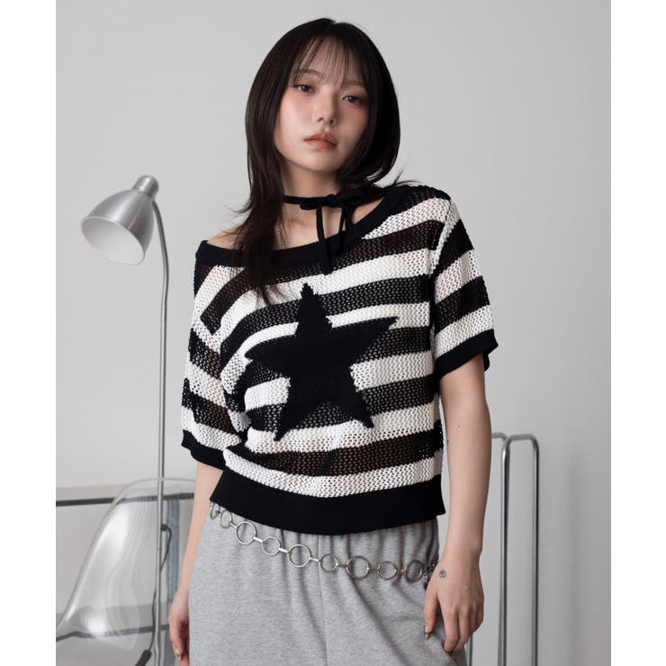 オフショルメッシュニット(S) | WEGO【WOMEN】 | 詳細画像7 