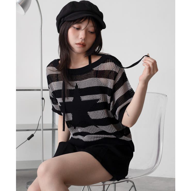 オフショルメッシュニット(S) | WEGO【WOMEN】 | 詳細画像13 