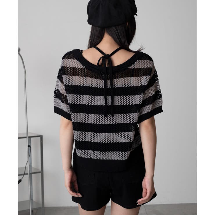 オフショルメッシュニット(S) | WEGO【WOMEN】 | 詳細画像16 