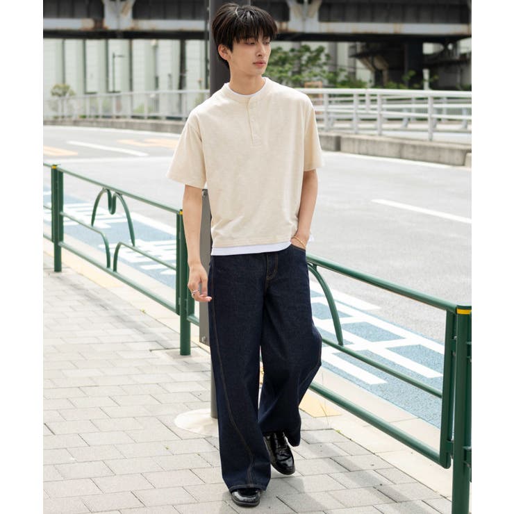フェイクレイヤードヘンリーネックT(SS) | WEGO【MEN】 | 詳細画像3 