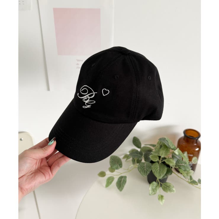 ブラック | ハートロゴキャップ | WEGO【MEN】