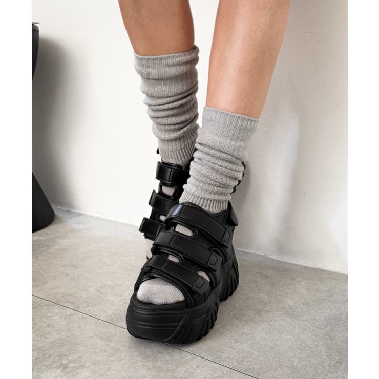 ブラック | 厚底ボリュームスポサン | WEGO【WOMEN】