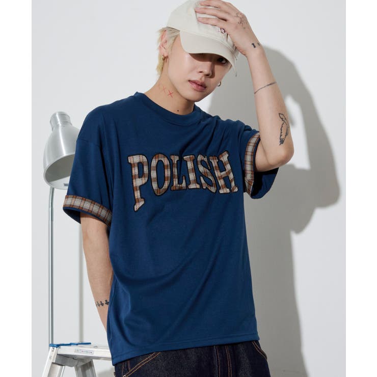 チェックディテールロゴT(SS) | WEGO【MEN】 | 詳細画像1 