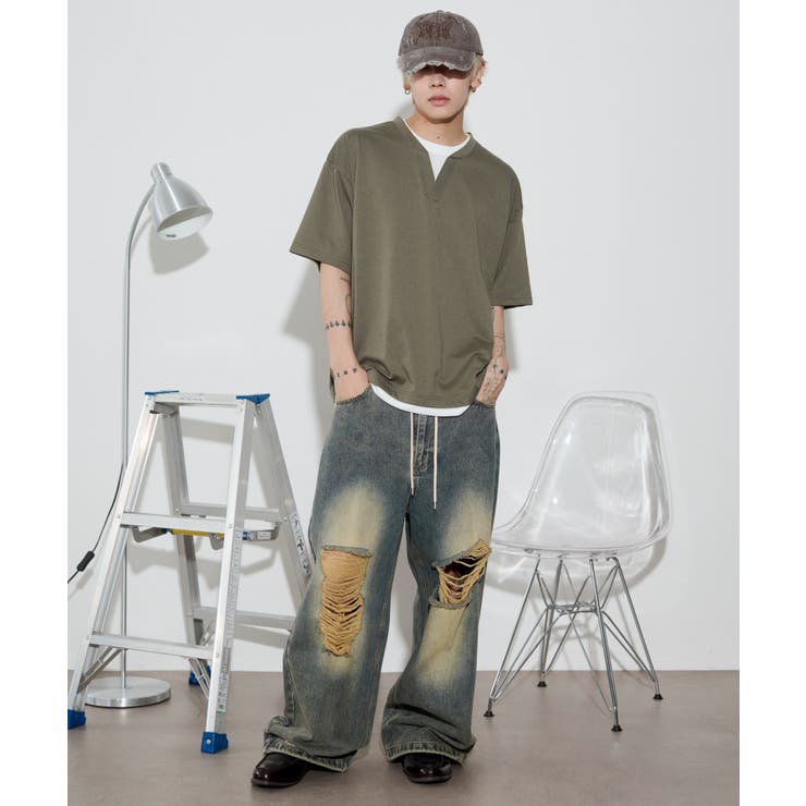 キーネックフェイクレイヤードT(SS) | WEGO【MEN】 | 詳細画像2 