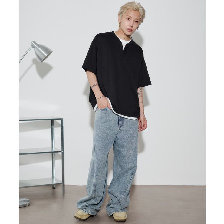 キーネックフェイクレイヤードT(SS) | WEGO【MEN】 | 詳細画像3 
