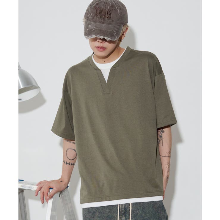 キーネックフェイクレイヤードT(SS) | WEGO【MEN】 | 詳細画像12 