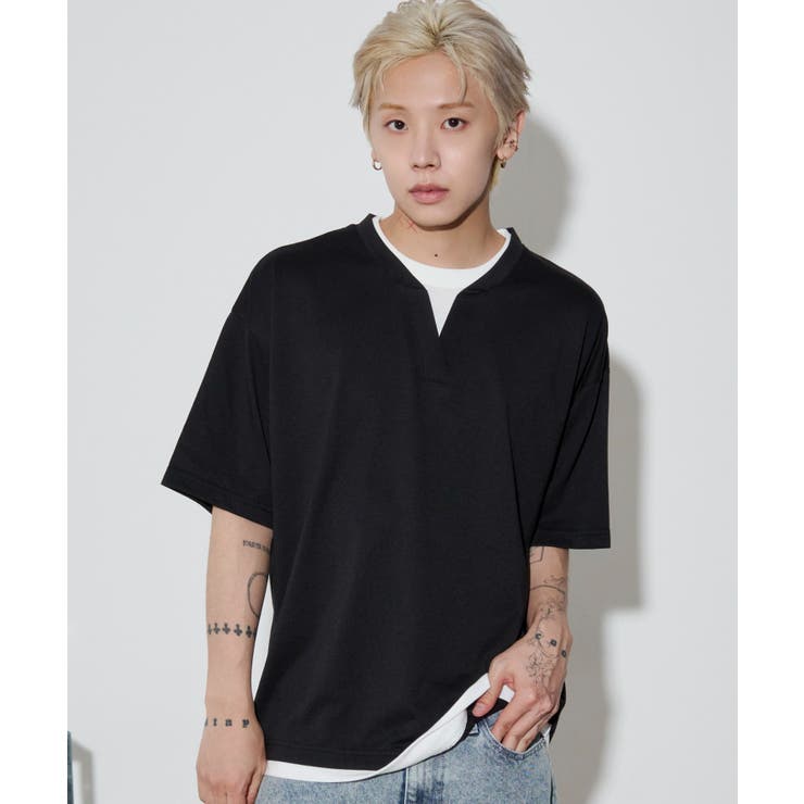 キーネックフェイクレイヤードT(SS) | WEGO【MEN】 | 詳細画像14 