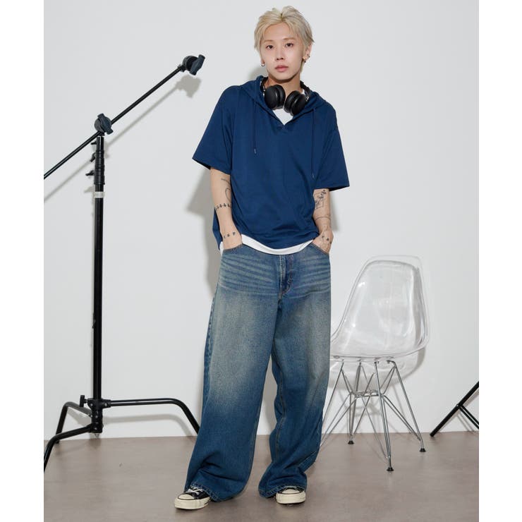 フェイクレイヤードTパーカー | WEGO【MEN】 | 詳細画像2 