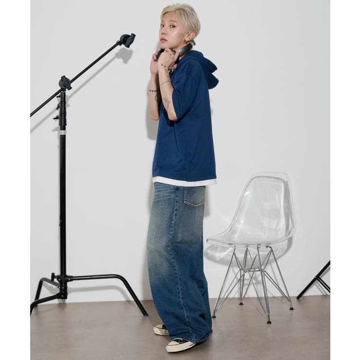フェイクレイヤードTパーカー | WEGO【MEN】 | 詳細画像13 