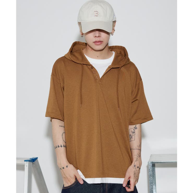 フェイクレイヤードTパーカー | WEGO【MEN】 | 詳細画像15 