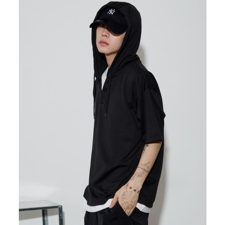 フェイクレイヤードTパーカー | WEGO【MEN】 | 詳細画像19 