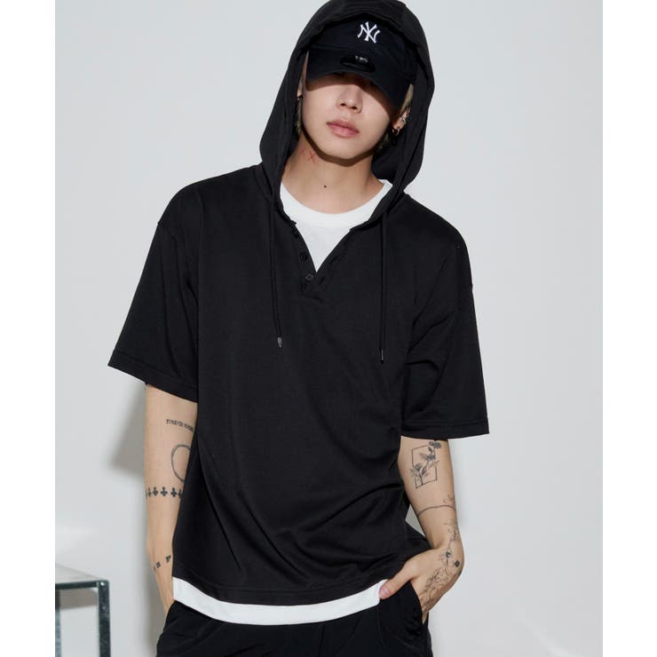 フェイクレイヤードTパーカー | WEGO【MEN】 | 詳細画像20 