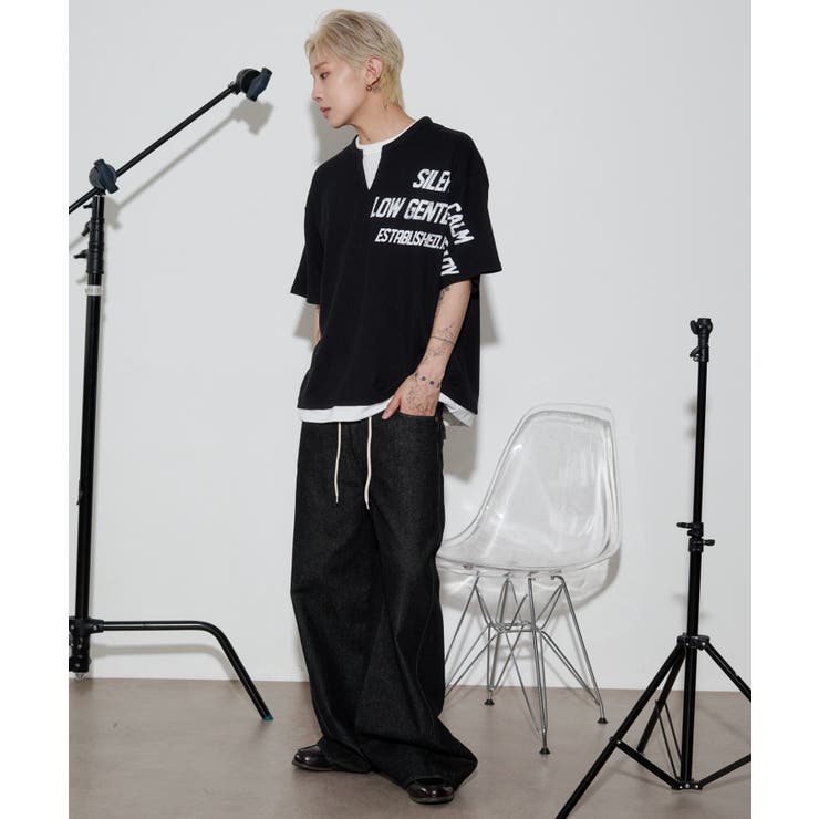 キーネックフェイクレイヤードグラフィックT(SS) | WEGO【MEN】 | 詳細画像3 