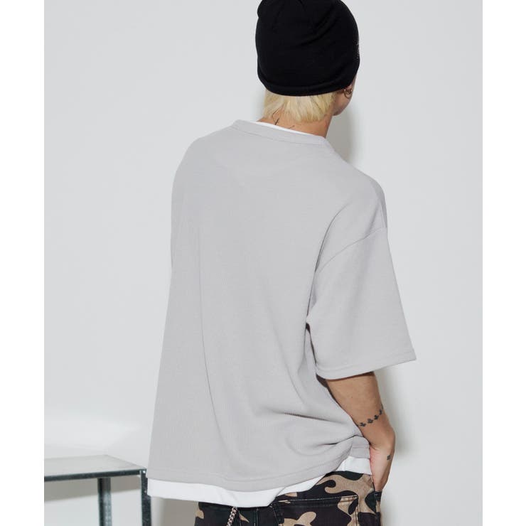 キーネックフェイクレイヤードグラフィックT(SS) | WEGO【MEN】 | 詳細画像10 