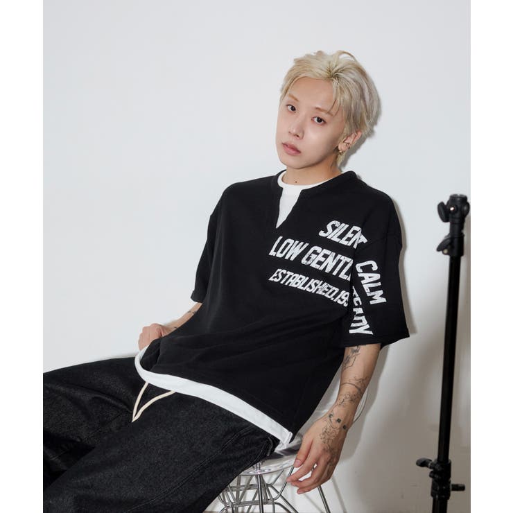 キーネックフェイクレイヤードグラフィックT(SS) | WEGO【MEN】 | 詳細画像13 