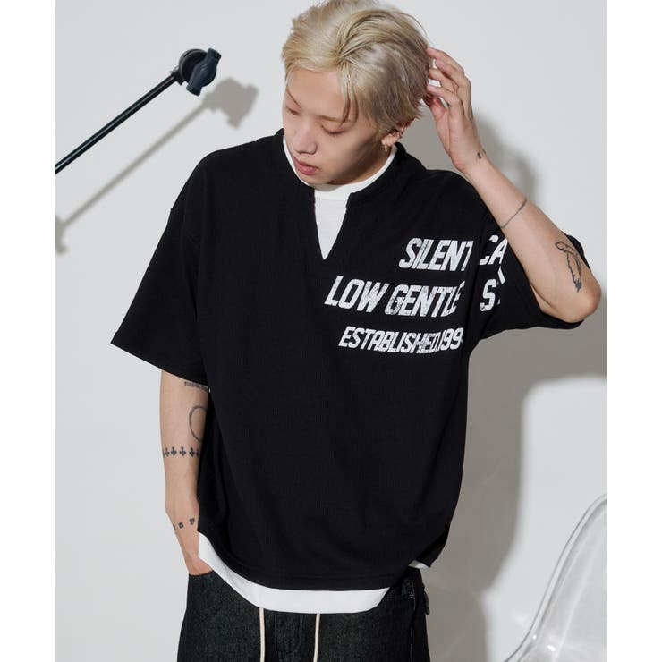 キーネックフェイクレイヤードグラフィックT(SS) | WEGO【MEN】 | 詳細画像14 