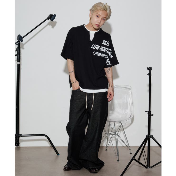 キーネックフェイクレイヤードグラフィックT(SS) | WEGO【MEN】 | 詳細画像17 