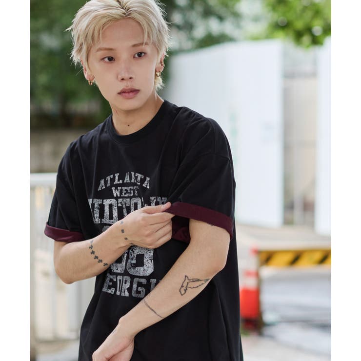 バイカラーロゴT(SS) | WEGO【MEN】 | 詳細画像17 