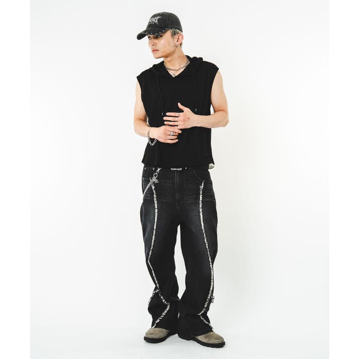 ヘンリーネックノースリーブパーカー | WEGO【MEN】 | 詳細画像3 