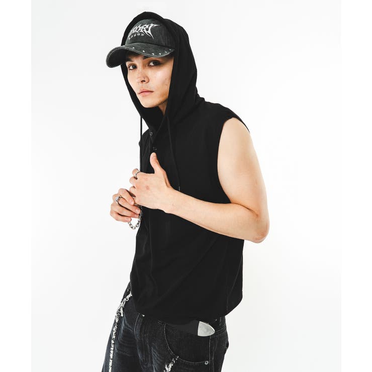 ヘンリーネックノースリーブパーカー | WEGO【MEN】 | 詳細画像10 