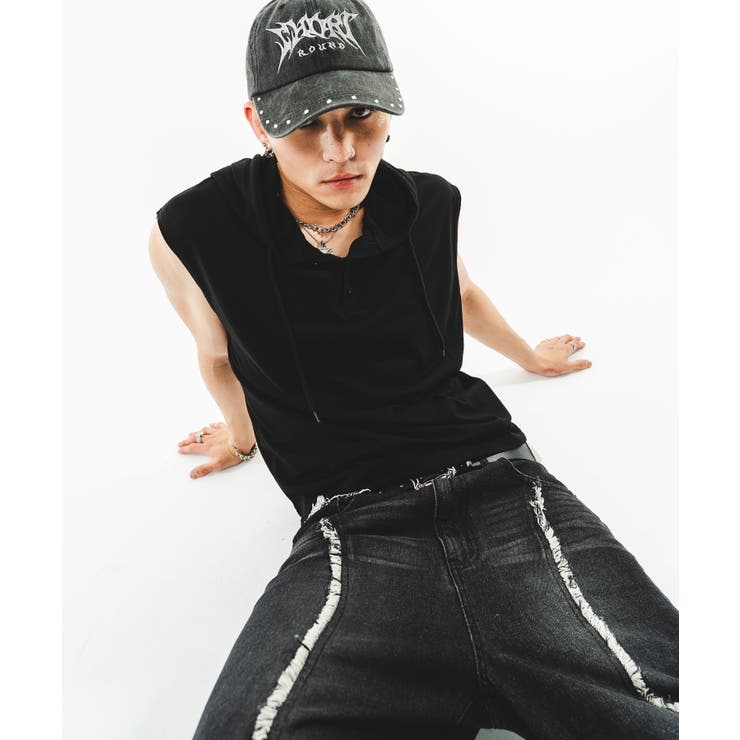 ヘンリーネックノースリーブパーカー | WEGO【MEN】 | 詳細画像12 