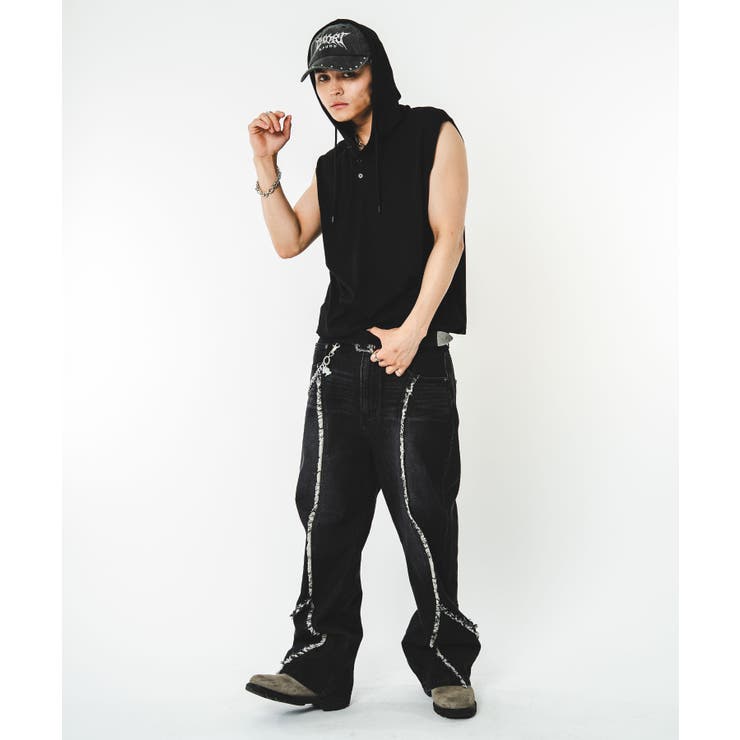 ヘンリーネックノースリーブパーカー | WEGO【MEN】 | 詳細画像13 