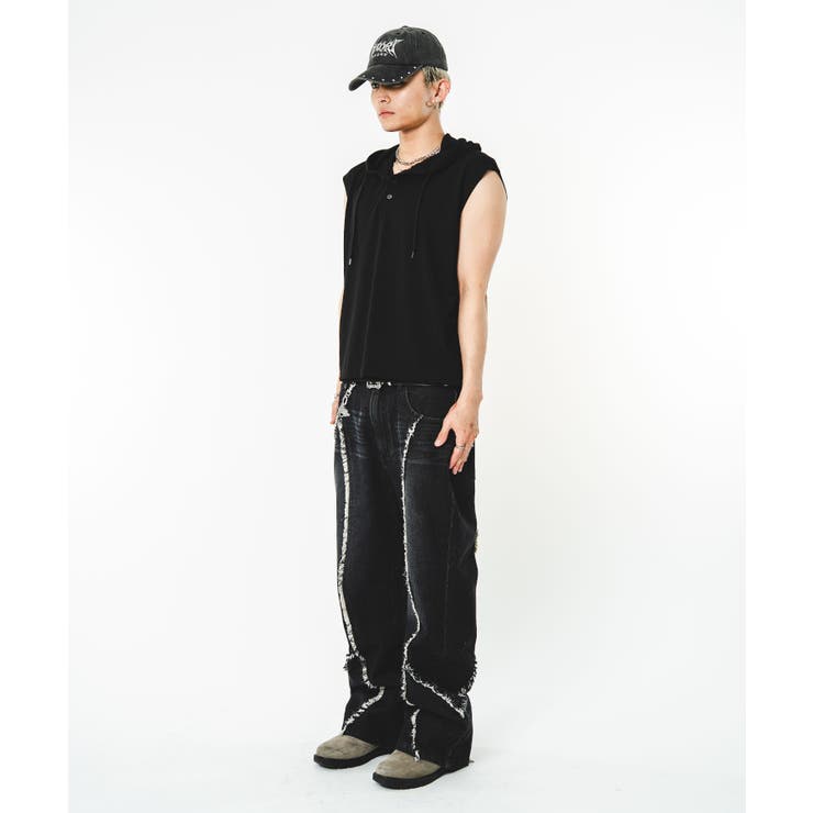 ヘンリーネックノースリーブパーカー | WEGO【MEN】 | 詳細画像19 