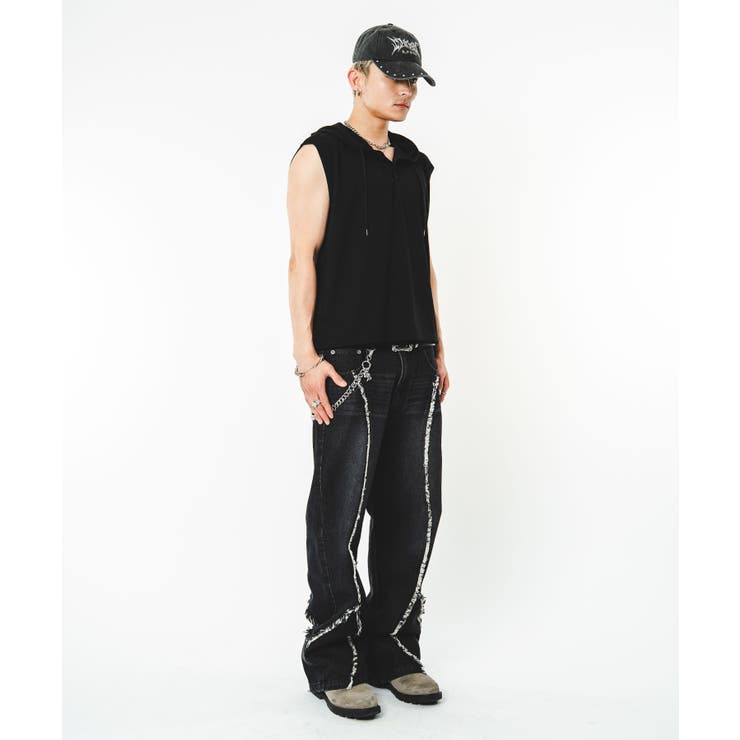 ヘンリーネックノースリーブパーカー | WEGO【MEN】 | 詳細画像21 