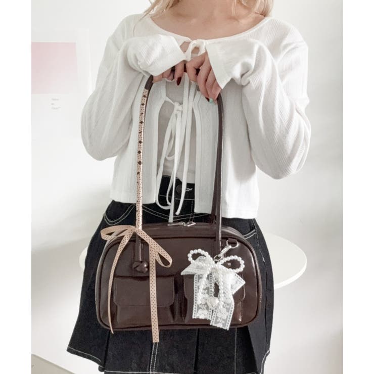 レイヤーリボンチャーム付きボストンバッグ | WEGO【WOMEN】 | 詳細画像5 