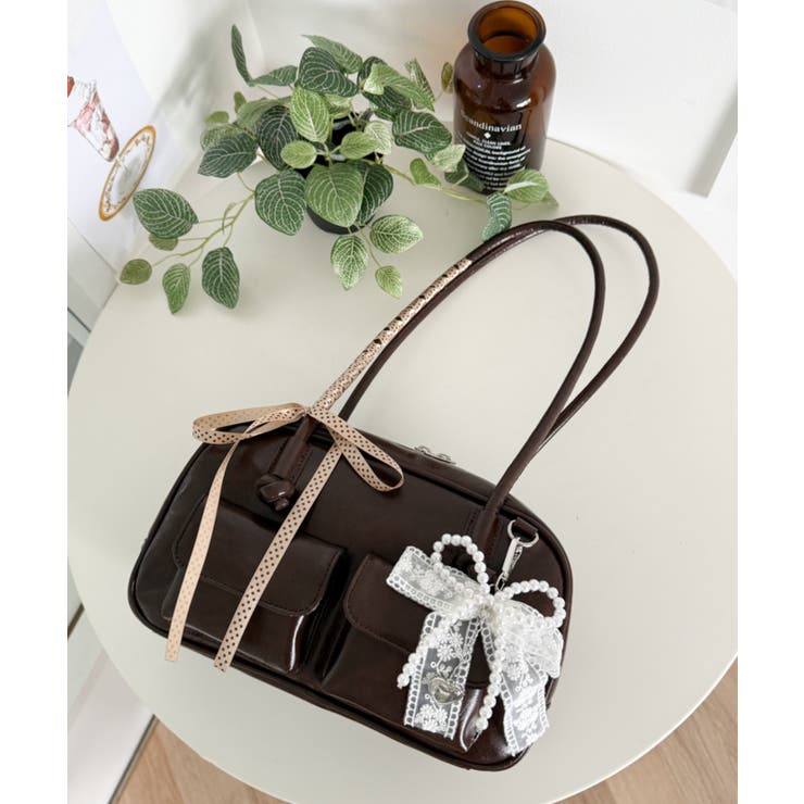 レイヤーリボンチャーム付きボストンバッグ | WEGO【WOMEN】 | 詳細画像8 