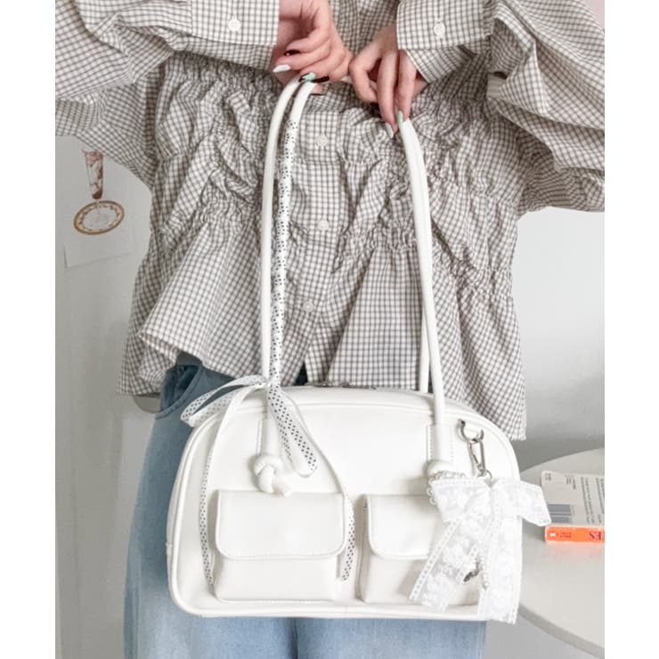 レイヤーリボンチャーム付きボストンバッグ | WEGO【WOMEN】 | 詳細画像10 