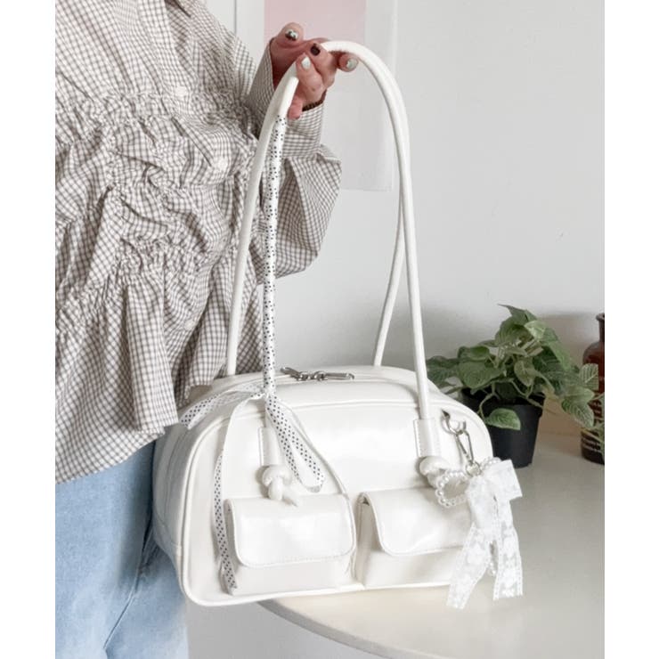 レイヤーリボンチャーム付きボストンバッグ | WEGO【WOMEN】 | 詳細画像11 