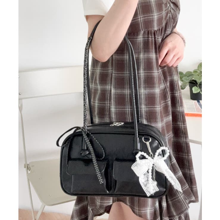 レイヤーリボンチャーム付きボストンバッグ | WEGO【WOMEN】 | 詳細画像16 