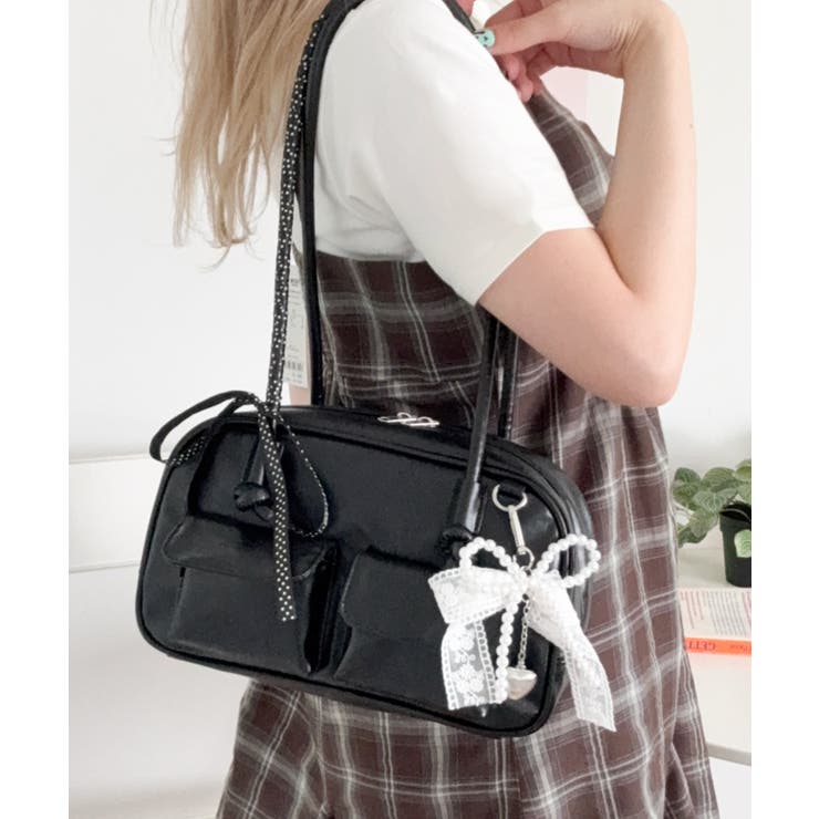 レイヤーリボンチャーム付きボストンバッグ | WEGO【WOMEN】 | 詳細画像17 