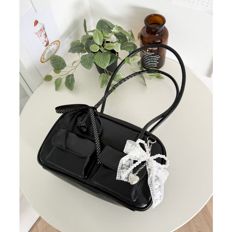 レイヤーリボンチャーム付きボストンバッグ | WEGO【WOMEN】 | 詳細画像20 