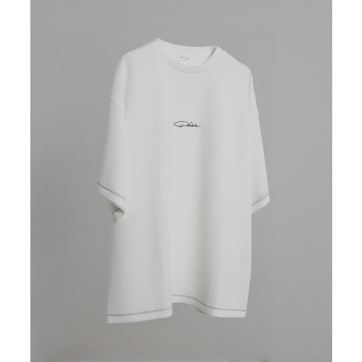 ホワイト | カラーステッチワンポイントT(SS) | WEGO【MEN】