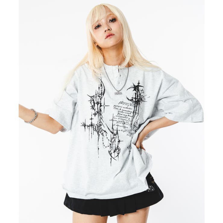 トライバルロゴヘンリーネックT(SS) | WEGO【MEN】 | 詳細画像15 