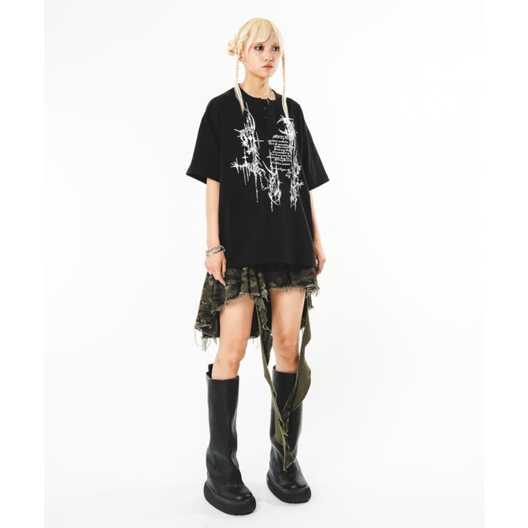 トライバルロゴヘンリーネックT(SS) | WEGO【MEN】 | 詳細画像42 