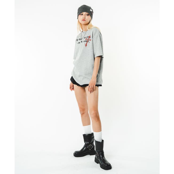 ワッフルクロスロゴヘンリーネックT(SS) | WEGO【MEN】 | 詳細画像19 