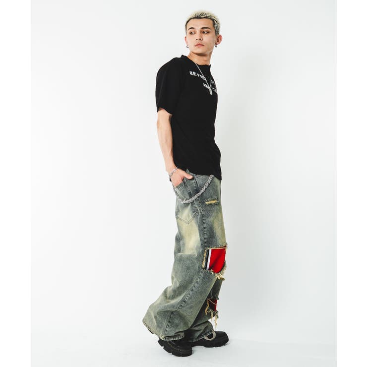 ワッフルクロスロゴヘンリーネックT(SS) | WEGO【MEN】 | 詳細画像26 