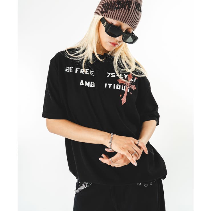 ワッフルクロスロゴヘンリーネックT(SS) | WEGO【MEN】 | 詳細画像30 