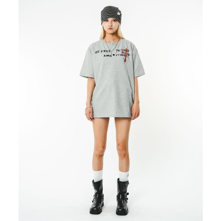 ワッフルクロスロゴヘンリーネックT(SS) | WEGO【MEN】 | 詳細画像36 