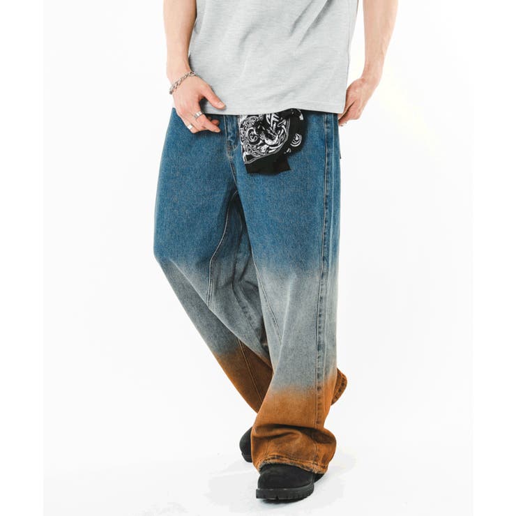 ブリーチグラデーションデニムパンツ | WEGO【MEN】 | 詳細画像1 