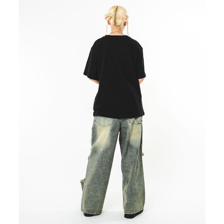 ジャージレイヤードダメージデニムパンツ | WEGO【MEN】 | 詳細画像29 