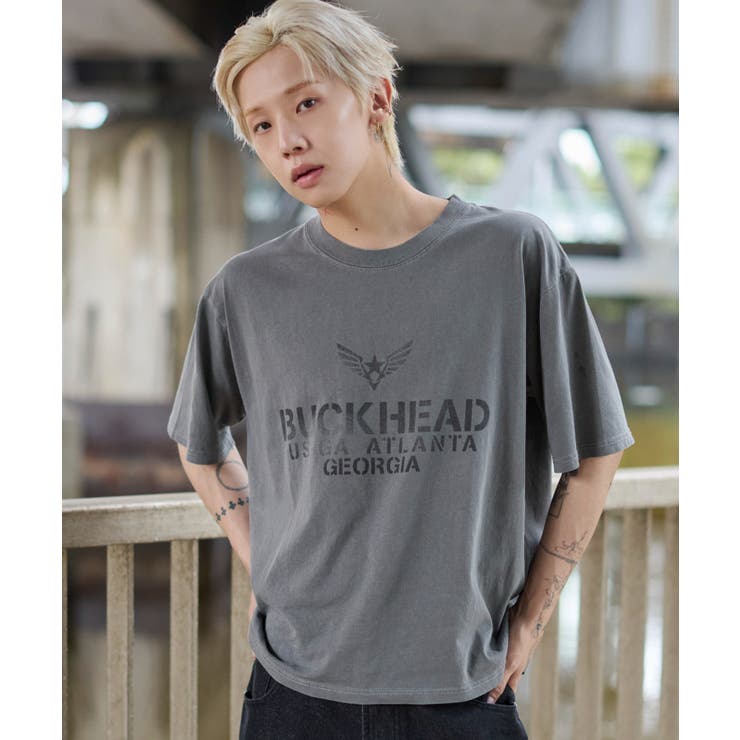 ブラック | ステンシルロゴグラフィックT(SS) | WEGO【MEN】