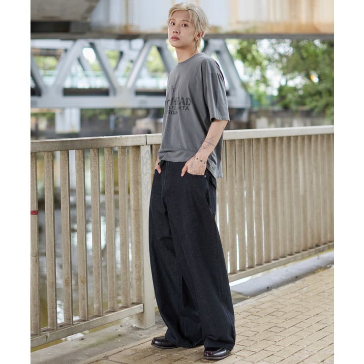 リベットチャームバギーデニムパンツ | WEGO【MEN】 | 詳細画像2 